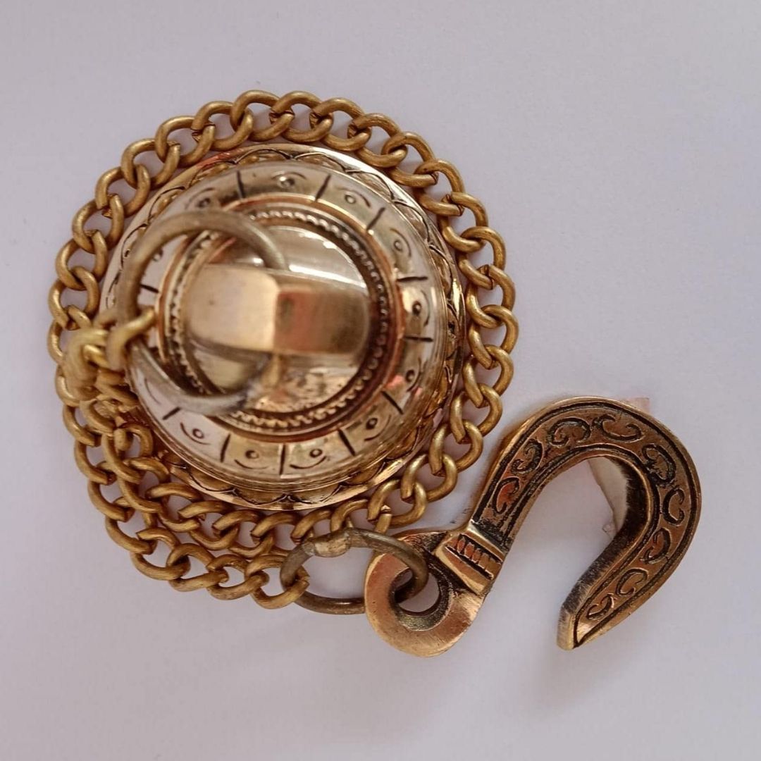 Ghanti Chain Brass – Traditional Temple Bell for Daily Pooja & Hindu Rituals