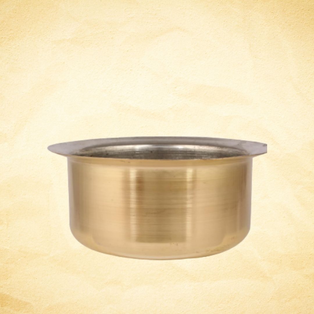 Bhagona Brass Puja Vessel – Traditional Hindu Ritual Pot for Ghee, Water & Sacred Offerings