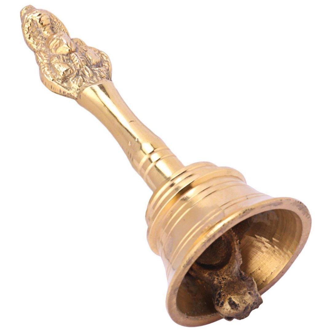 Ghanti Garun Brass Puja Bell – Traditional Hindu Ritual Bell for Temple & Home Worship