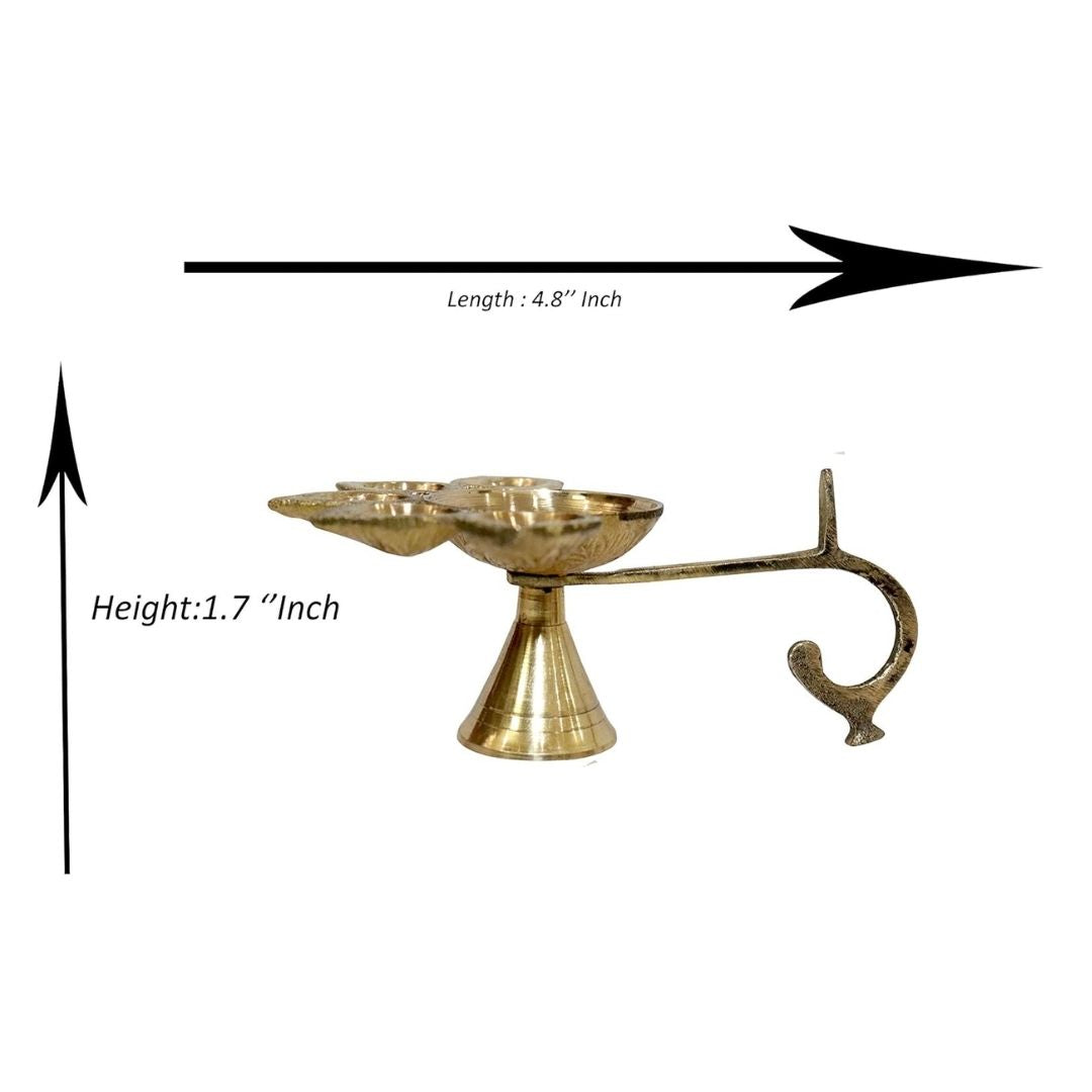 Panchmukhi Jyot Brass – Five-Faced Sacred Lamp for Positivity and Divine Blessings
