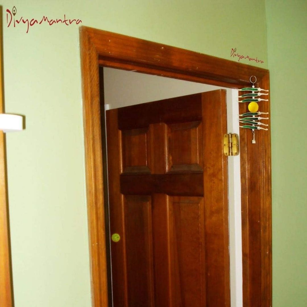 Nimbu Mirch Hanging for Door | Evil Eye Protection & Vastu Remedy | Traditional Lemon Chili Totka for Home & Office