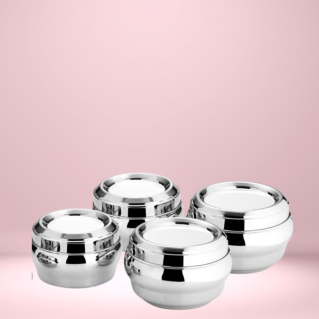 Steel Dibbi – Traditional Pooja Container for Ghee, Oil & Sacred Offerings