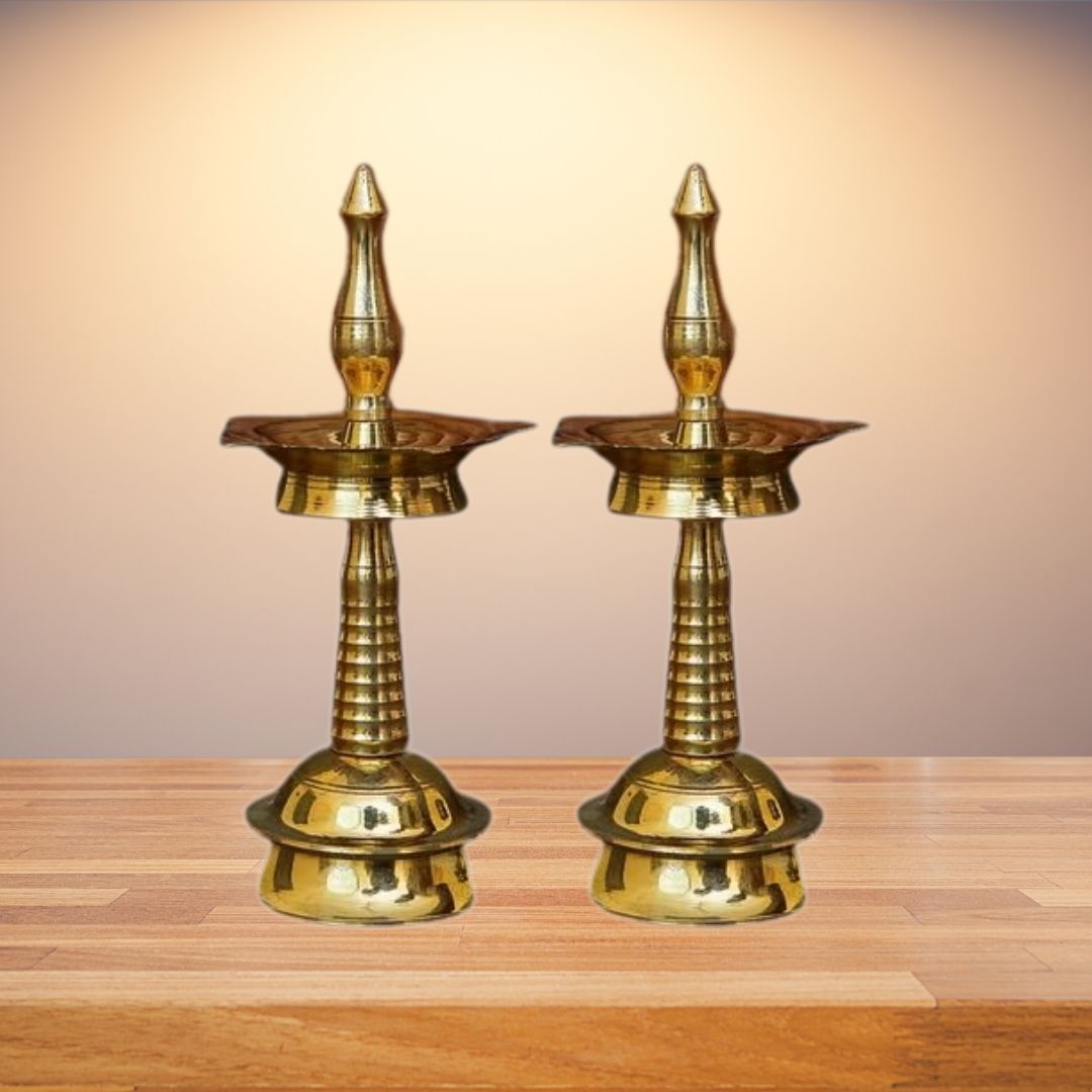 Kerala Deepam Brass – Traditional South Indian Oil Lamp for Prosperity & Pooja