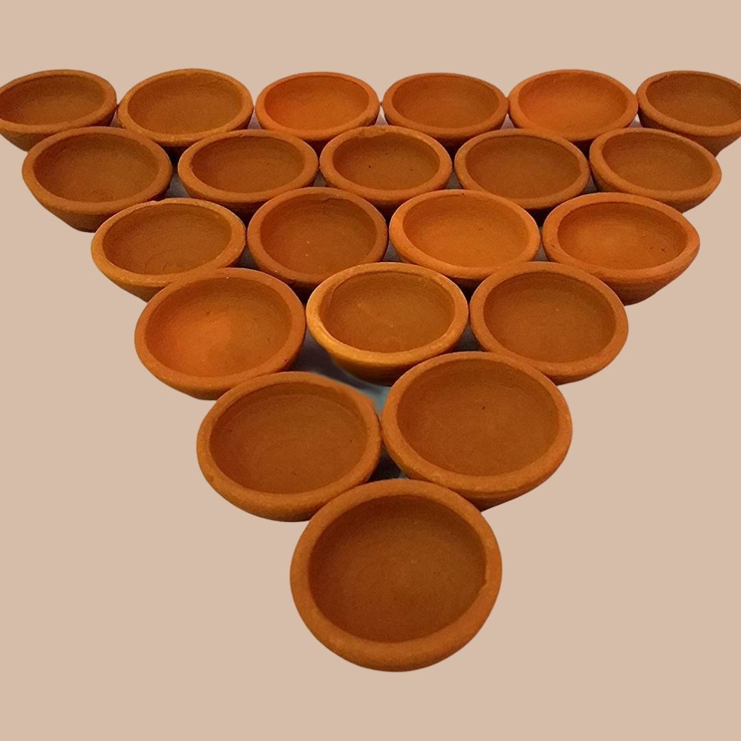 Mitti Diya 1N – Traditional Earthen Lamp for Pooja, Hindu Rituals & Spiritual Ceremonies