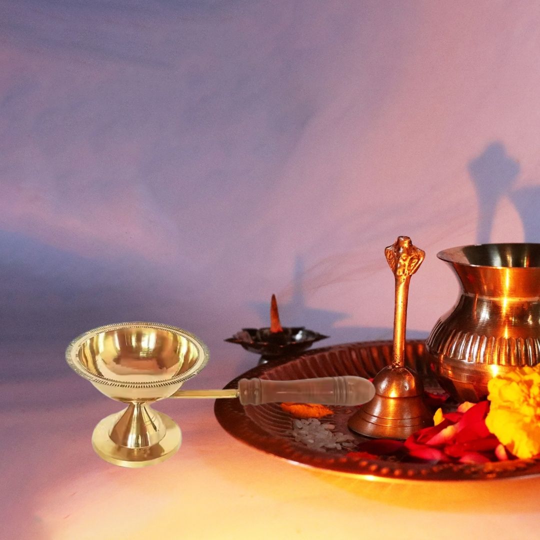 Dhupiya Brass – Sacred Incense Burner for Pooja & Ritual Purification