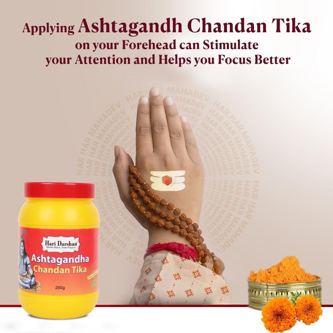 Astagandha Chandan Tika – Sacred Herbal Paste for Pooja, Hindu Rituals & Tilak Application