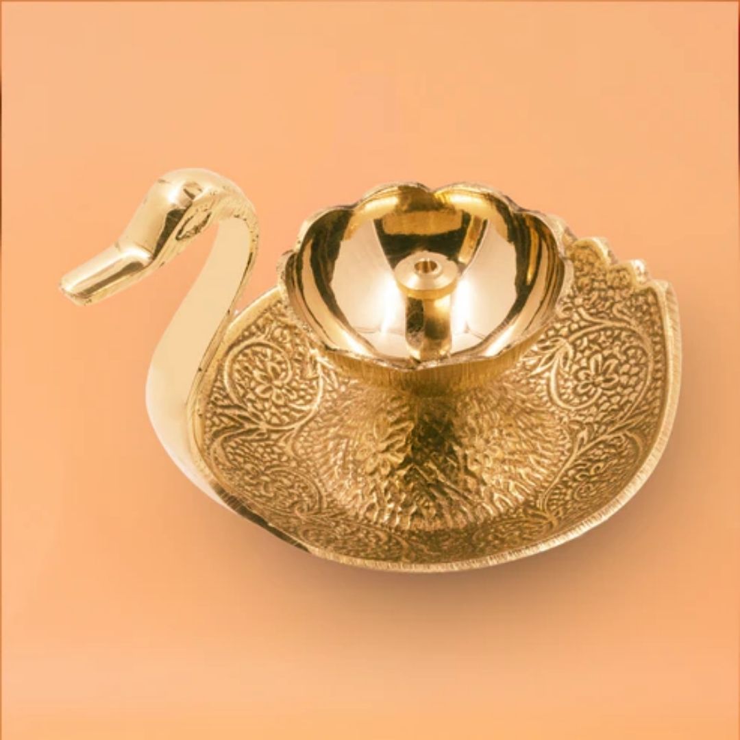 Duck Jyot Brass – Sacred Brass Oil Lamp for Enlightenment and Spiritual Purity