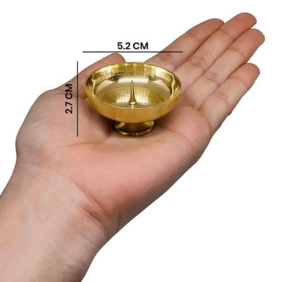 Keel Diya Brass Oil Lamp for Diwali & Pooja | Traditional Indian Deepak for Lakshmi Puja & Home Décor