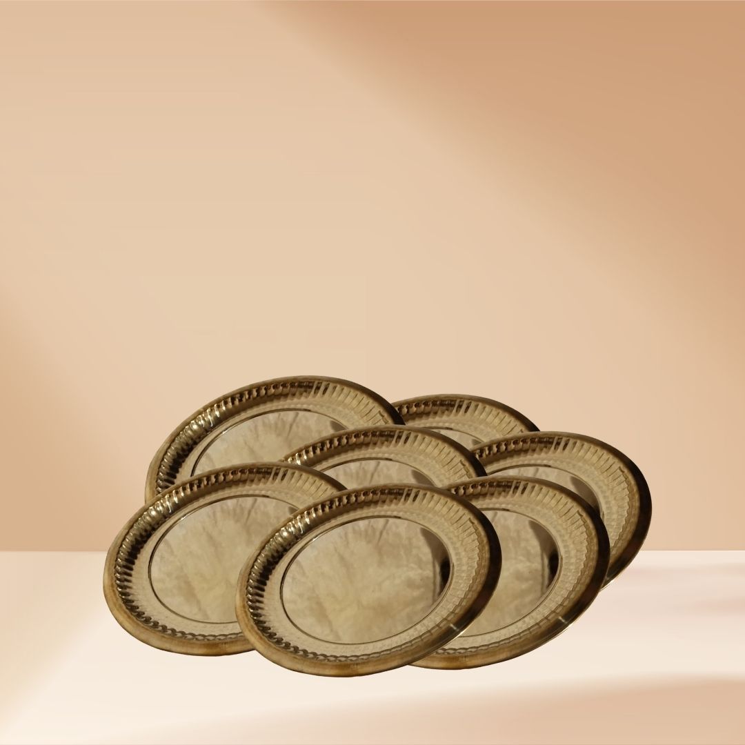 Tamba Pooja Thali – Traditional Copper Plate for Hindu Rituals, Aarti & Offerings