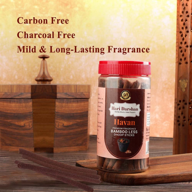 Hari Darshan Havan Bamboo-Less Dhoop Sticks 125g for Rituals