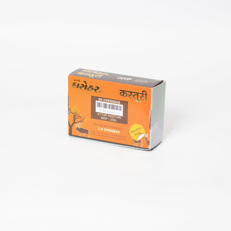 Apno Dharohar Kasturi Attar Roll On 6ml – Pure Natural Musk Fragrance