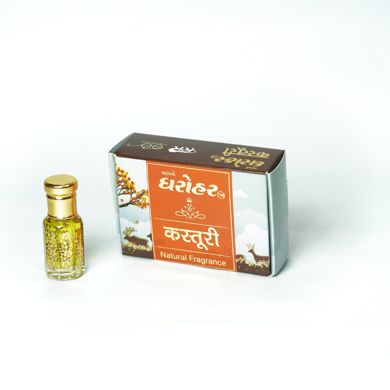 Apno Dharohar Kasturi Attar Roll On 6ml – Pure Natural Musk Fragrance