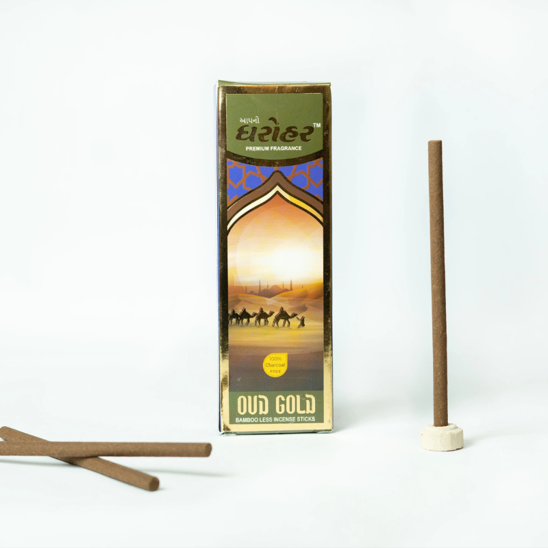 Apno Dharohar Oud Gold 45stick | Premium Oud Perfume Sticks for Temple