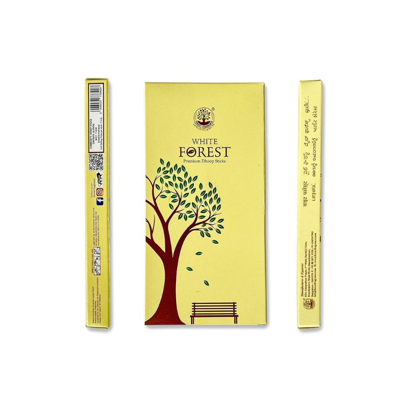 Forest White Dhoop – Purifying Incense for Rituals & Festivals