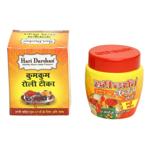 Hari Darshan Kumkum 40g – Sacred Vermilion Powder for Pooja, Tilak & Hindu Rituals