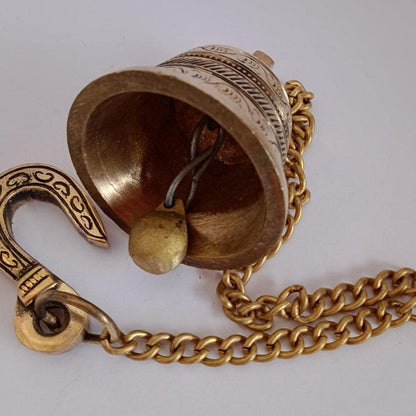 Ghanti Chain Brass – Traditional Temple Bell for Daily Pooja & Hindu Rituals