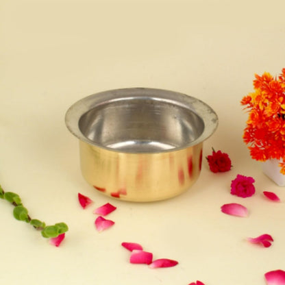 Bhagona Brass Puja Vessel – Traditional Hindu Ritual Pot for Ghee, Water & Sacred Offerings
