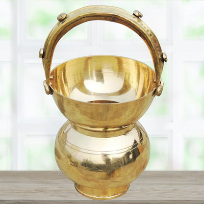 Pital Kamandal – Pure Brass Holy Pot for Lord Shiva Puja & Ritual Offerings