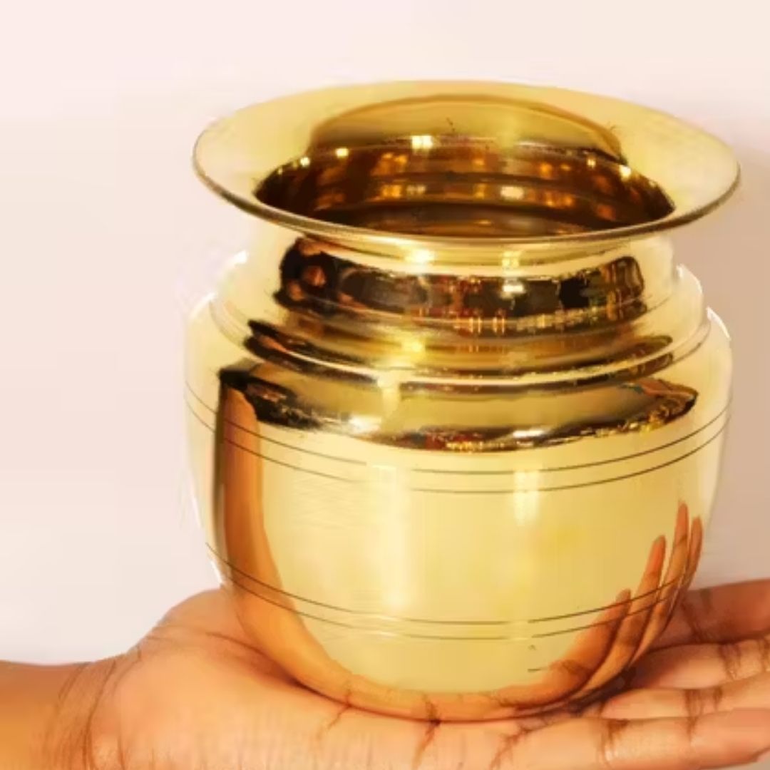 Pital Lota – Sacred Brass Vessel for Rituals and Ganesha Worship