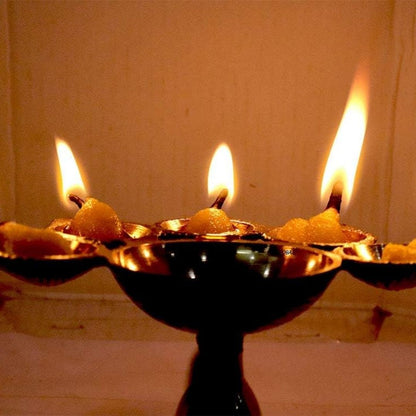 Panchmukhi Jyot Brass – Five-Faced Sacred Lamp for Positivity and Divine Blessings