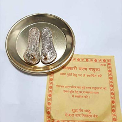 Laxmi Charan with Plate – Sacred Footprints of Prosperity