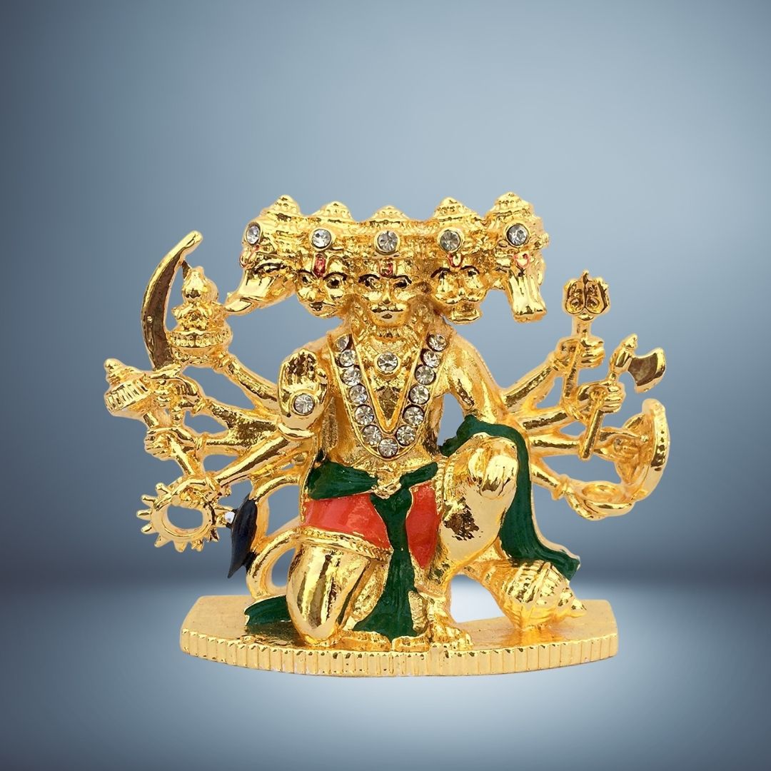 Kulin Panchmukhi Hanuman Idol | Five-Faced Hanuman Murti for Protection, Strength & Devotion | Vastu Remedy for Home & Temple