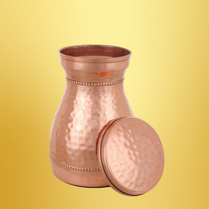 Saka Vintage Copper Pot | Traditional Hindu Pooja Kalash | Antique Design Diwali Puja Vessel for Prosperity & Rituals