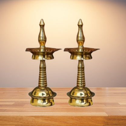 Kerala Deepam Brass – Traditional South Indian Oil Lamp for Prosperity & Pooja