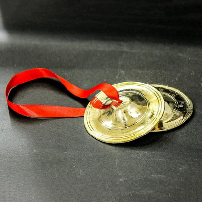 Manjeera Pital 1N Pair – Traditional Brass Temple Bells for Pooja