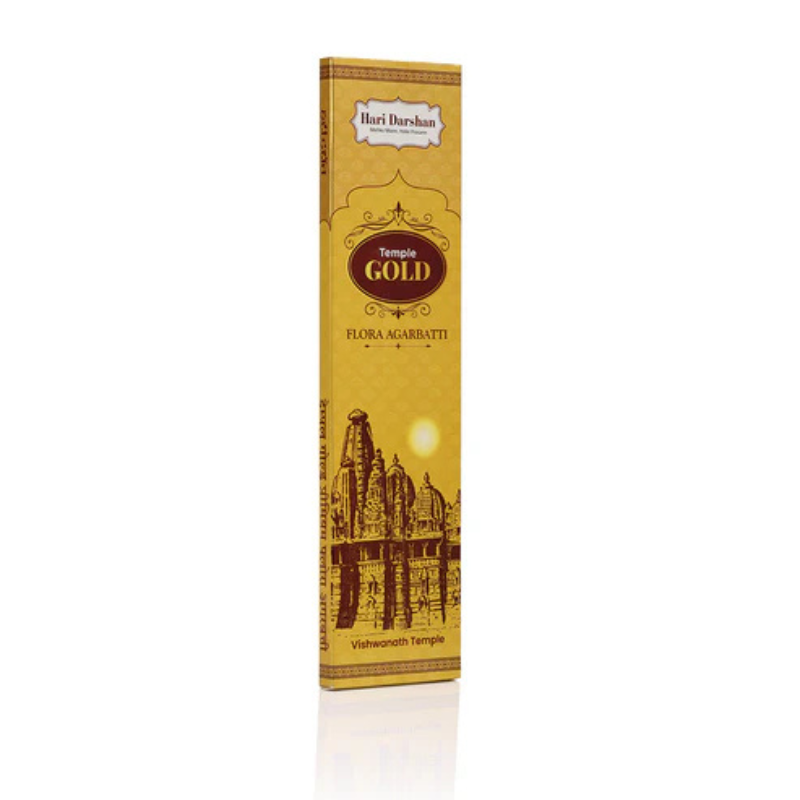 Temple GOLD Premium Flora Agarbatti - 12 Sticks in Each Pack