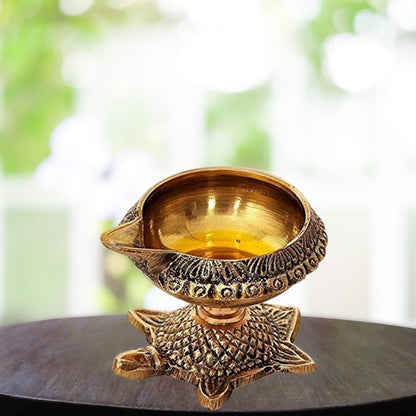 Kuber Diya Kachua Brass Lamp | Diwali Pooja Deepak | Auspicious Wealth Attracting Diya for Home & Temple