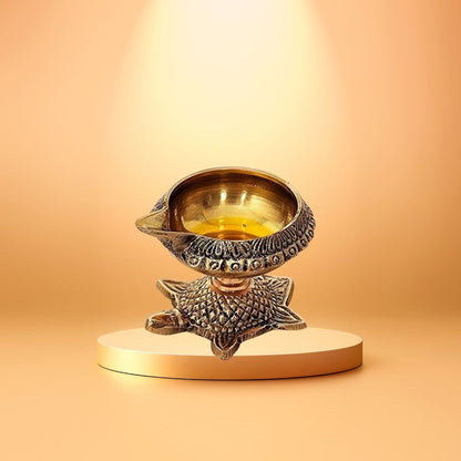 Kuber Diya Kachua Brass Lamp | Diwali Pooja Deepak | Auspicious Wealth Attracting Diya for Home & Temple