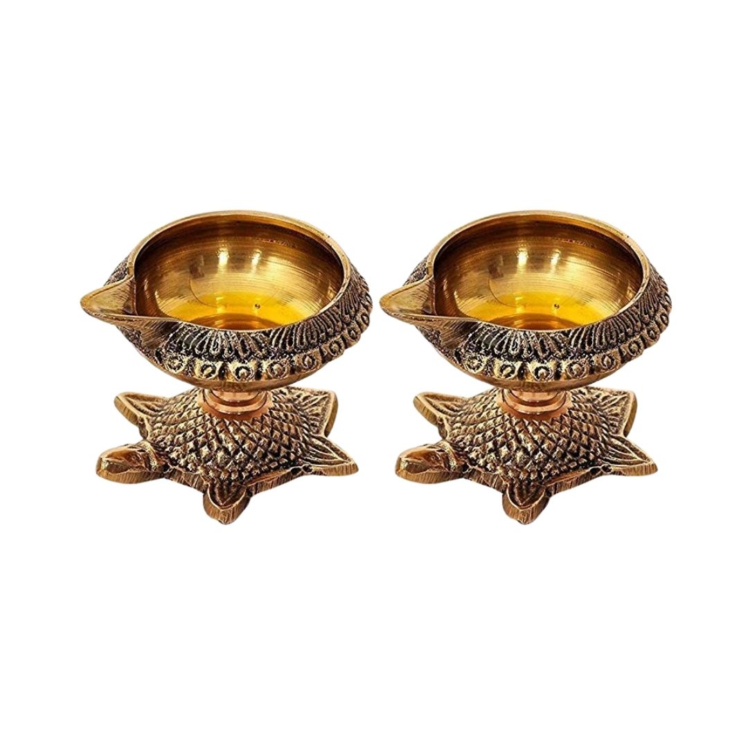 Kuber Diya Kachua Brass Lamp | Diwali Pooja Deepak | Auspicious Wealth Attracting Diya for Home & Temple