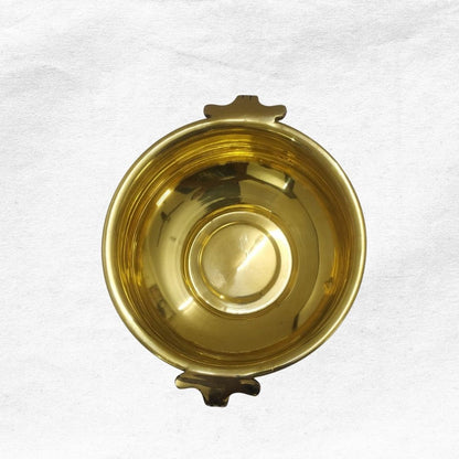 Urli Bowl with Brass Stand – Traditional Pital Pooja Vessel for Flowers, Rituals & Home Decor