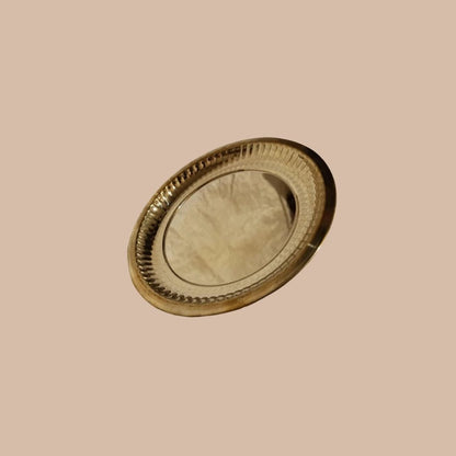 Tamba Pooja Thali – Traditional Copper Plate for Hindu Rituals, Aarti & Offerings
