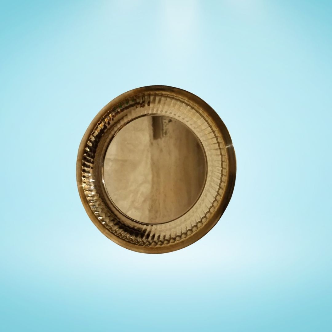 Tamba Pooja Thali – Traditional Copper Plate for Hindu Rituals, Aarti & Offerings