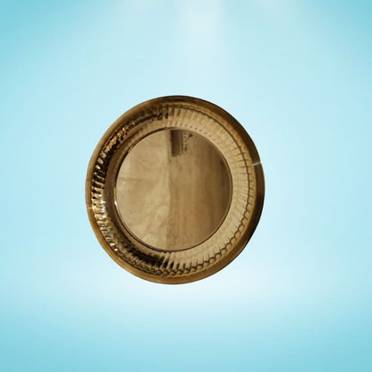 Tamba Pooja Thali – Traditional Copper Plate for Hindu Rituals, Aarti & Offerings