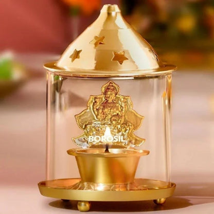 Borosil Akhand Diya Glass Jyot – Long-Lasting Ghee Diya for Pooja, Festivals & Daily Worship