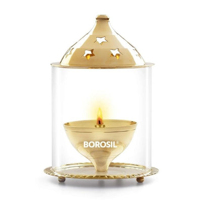 Borosil Akhand Diya Glass Jyot – Long-Lasting Ghee Diya for Pooja, Festivals & Daily Worship