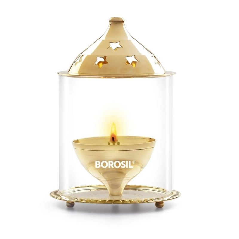 Borosil Akhand Diya Glass Jyot – Long-Lasting Ghee Diya for Pooja, Festivals & Daily Worship