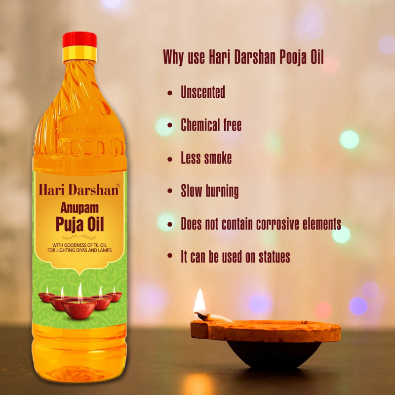 Hari Darshan Anupam Puja Oil 900ml– Ideal for Pooja & Festivals