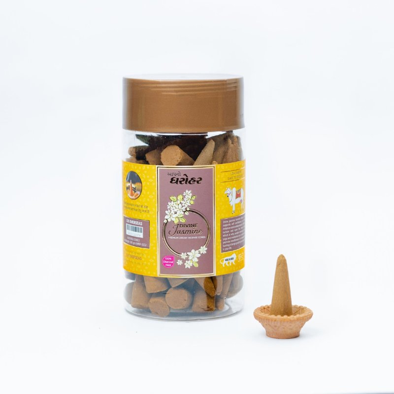Apno Dharohar Divine Jasmine Doop Cone 150gm – Best Incense for Home Temple