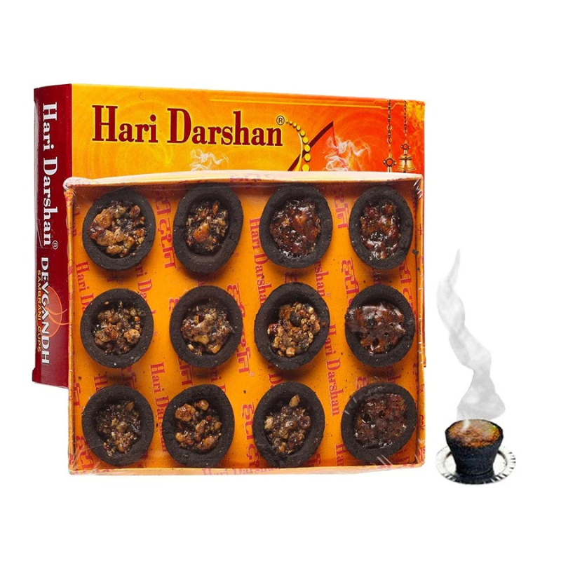 Hari Darshan Devgandh Sambrani Cups 12N for Pooja & Spiritual Rituals