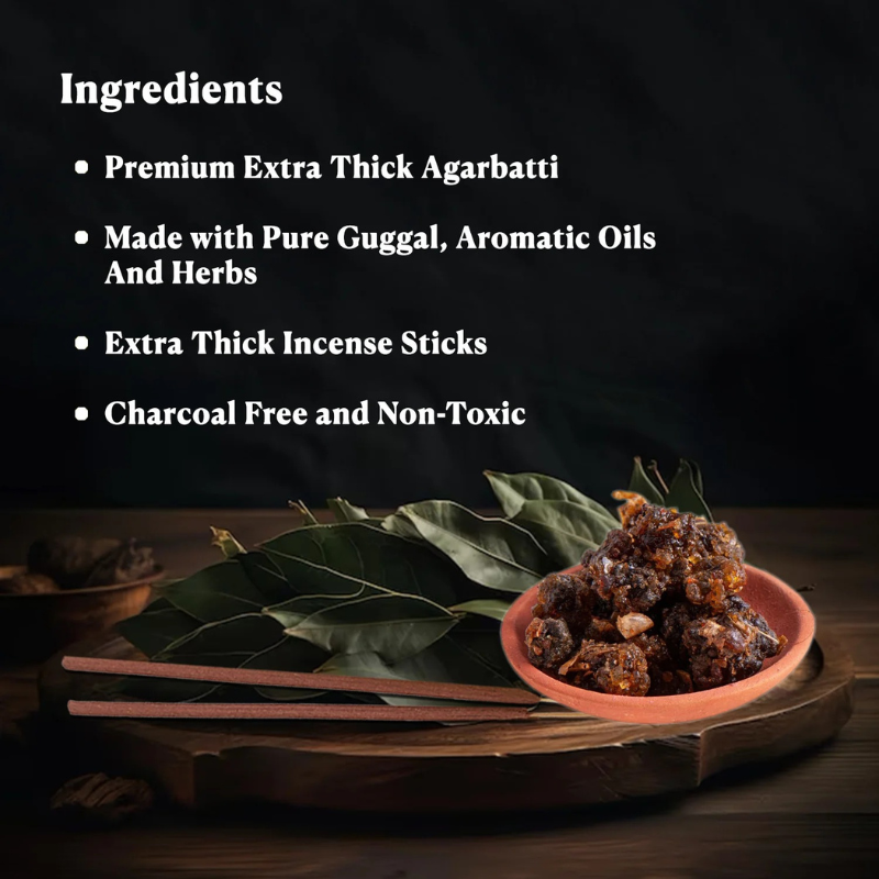 Hari Darshan Guggal Incense Sticks 60g – Hari Darshan Pooja & Meditation Sticks