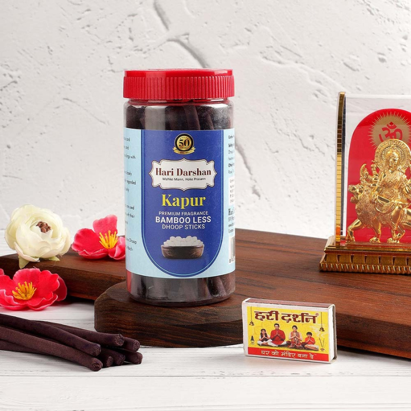 Hari Darshan Kapur Bamboo Less Dhoop Sticks 125g for Rituals