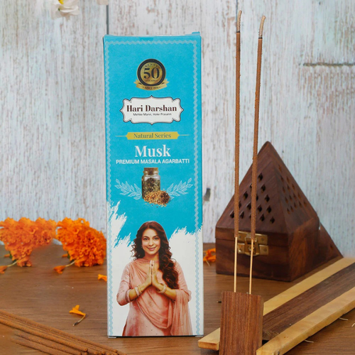 Hari Darshan Natural Musk Agarbatti 60g for Daily Pooja