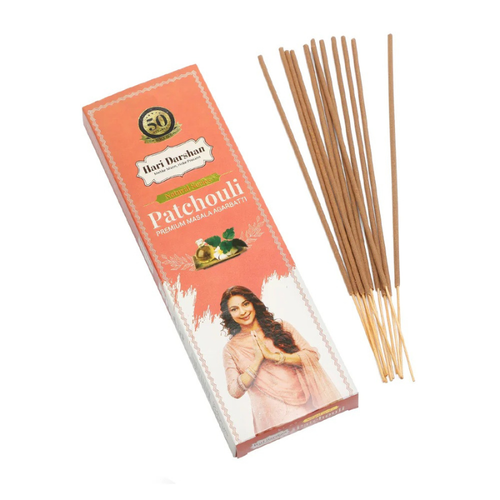 Hari Darshan Natural Patchouli Agarbatti 60g – Natural Agarbatti for Meditation