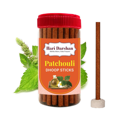Hari Darshan Patchouli Bamboo Less Dhoop Stick 125gm – Natural Aroma