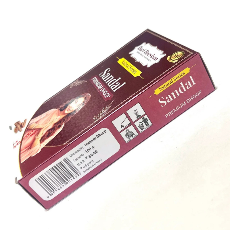 Hari Darshan Sandal Premium Dhoop 100g – Long-Lasting Fragrance