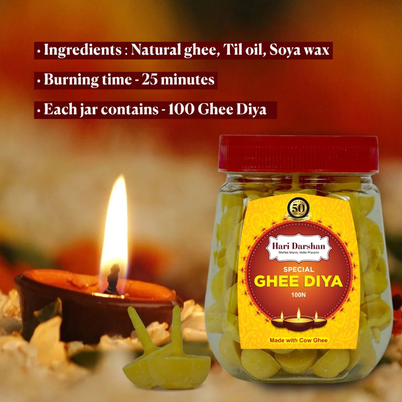 Hari Darshan Special Ghee Diya 100N – Divine Lamp for Daily Pooja